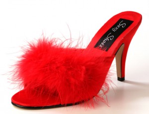 red mule style shoes from Sexy Shoes
