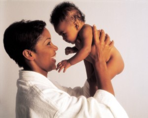 baby and mom