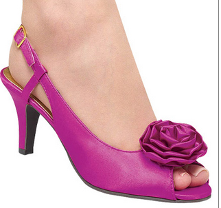 Peep toe slingbacks