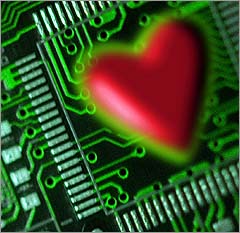 valentine on computer chip