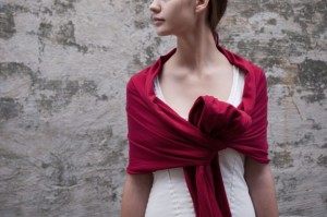 around shoulders