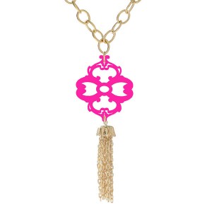 tassel necklace at Moon and Lola