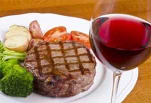 With wine