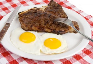 With eggs