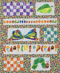 Kids’ striped graphic quilt