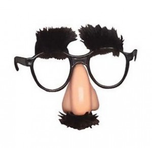 Nose and mustache included