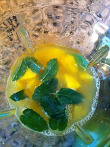 Minty Rum and Mango Slushy