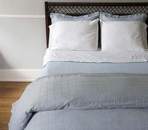 perfectly made bed