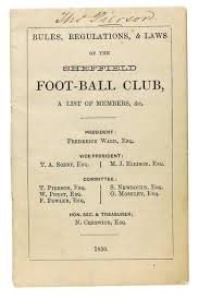 Sheffield FC football rule book