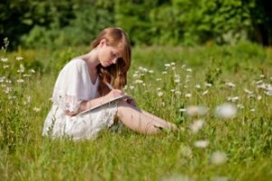 woman writing in journal