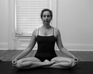 woman meditating