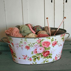 wash tub storage for yarn