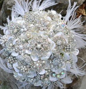 crystal wedding bouquet