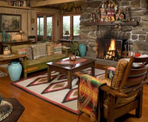 southwest home decorating fireplace