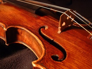 close up of violin