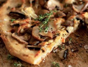 pizza with mushrooms