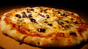 Pizza with olives