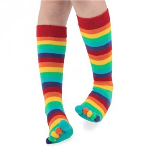 rainbow knee socks