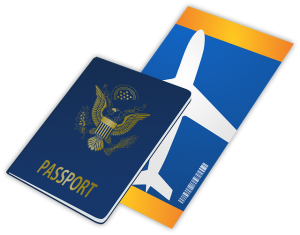 passport and plane ticket