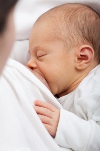 nursing baby and mom