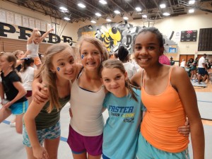 group of high school girls