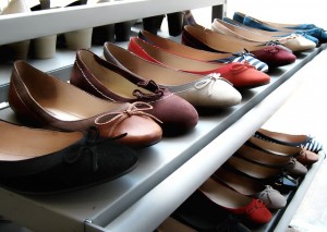 shoes on shelf