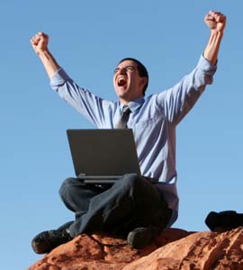 man with laptop