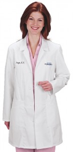 woman in lab coat