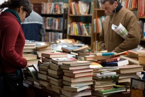 people in bookstore