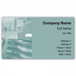 sample blue business card