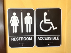 Restroom sign