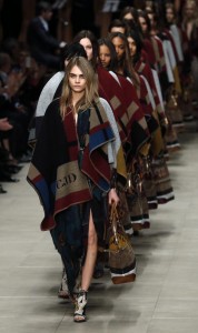 runway models in handwoven clothing