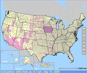 US Virus map 2004