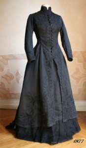 1800s black wedding dress