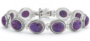 silver gemstone bracelet