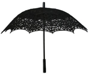 black lace parasol