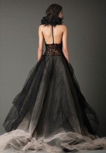 black wedding gown