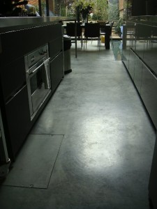 kitchen with concrete floor