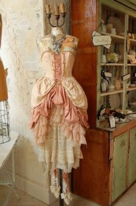 vintage dress on dress form