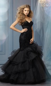 black wedding gown
