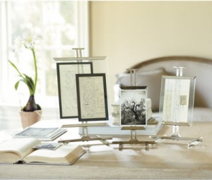 art on easels on shelf
