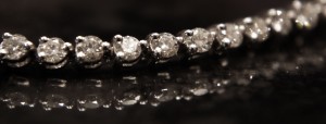 close up diamond bracelet