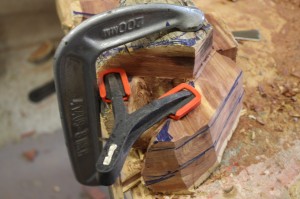 woodcarving in progress