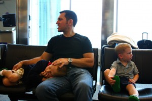 family in waiting room