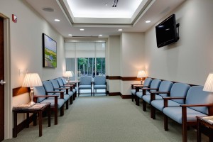 waiting room with lamps