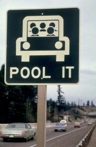 car pool sign
