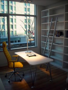 home office with window