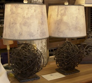 two brown lamps