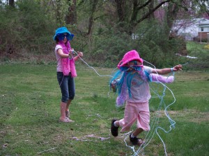 people with silly string