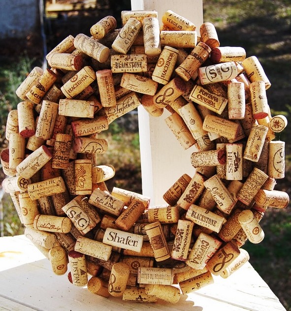 cork wreath DIY